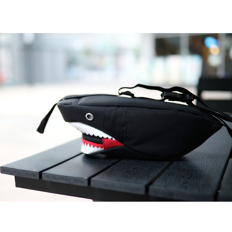 Shark Sling Backpack Shoulder Bum Bag Chest Pocket Pouch Pack Sports Cross Body