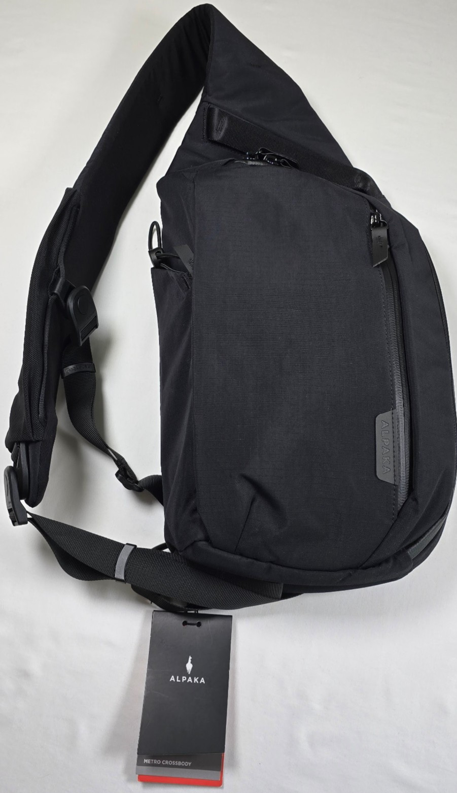 Alpaka Metro Crossbody Left Shoulder 10L Sling Bag Black Axoflux 210D NWT NEW