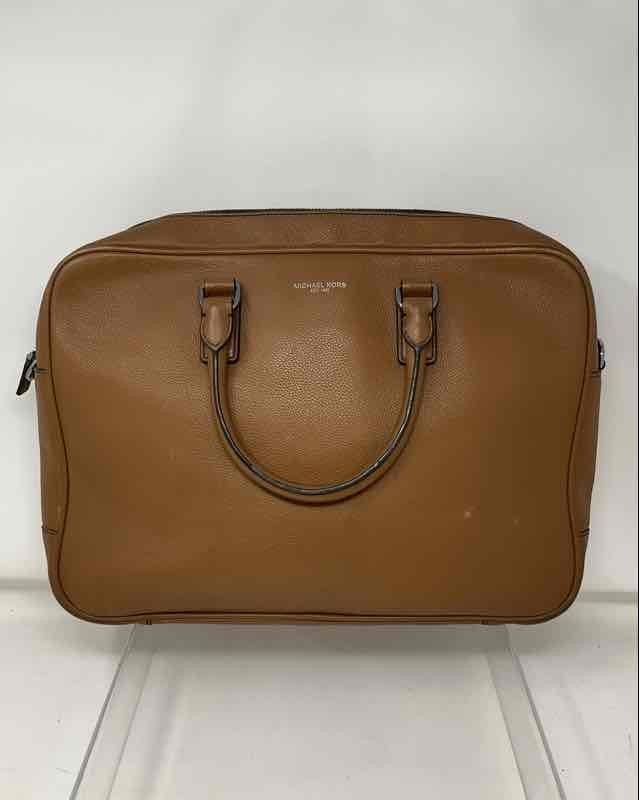 MICHAEL Michael Kors Saddle Brown Leather Russel Laptop Briefcase Bag