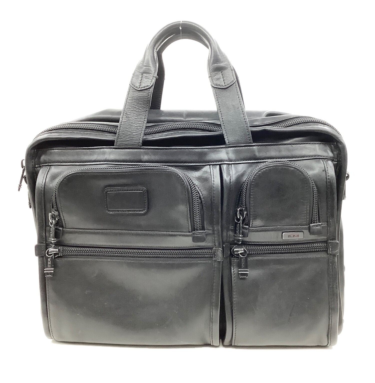 TUMI Organizer PC 2-Way Briefcase Black Leather Men Business Handbag 96160DH