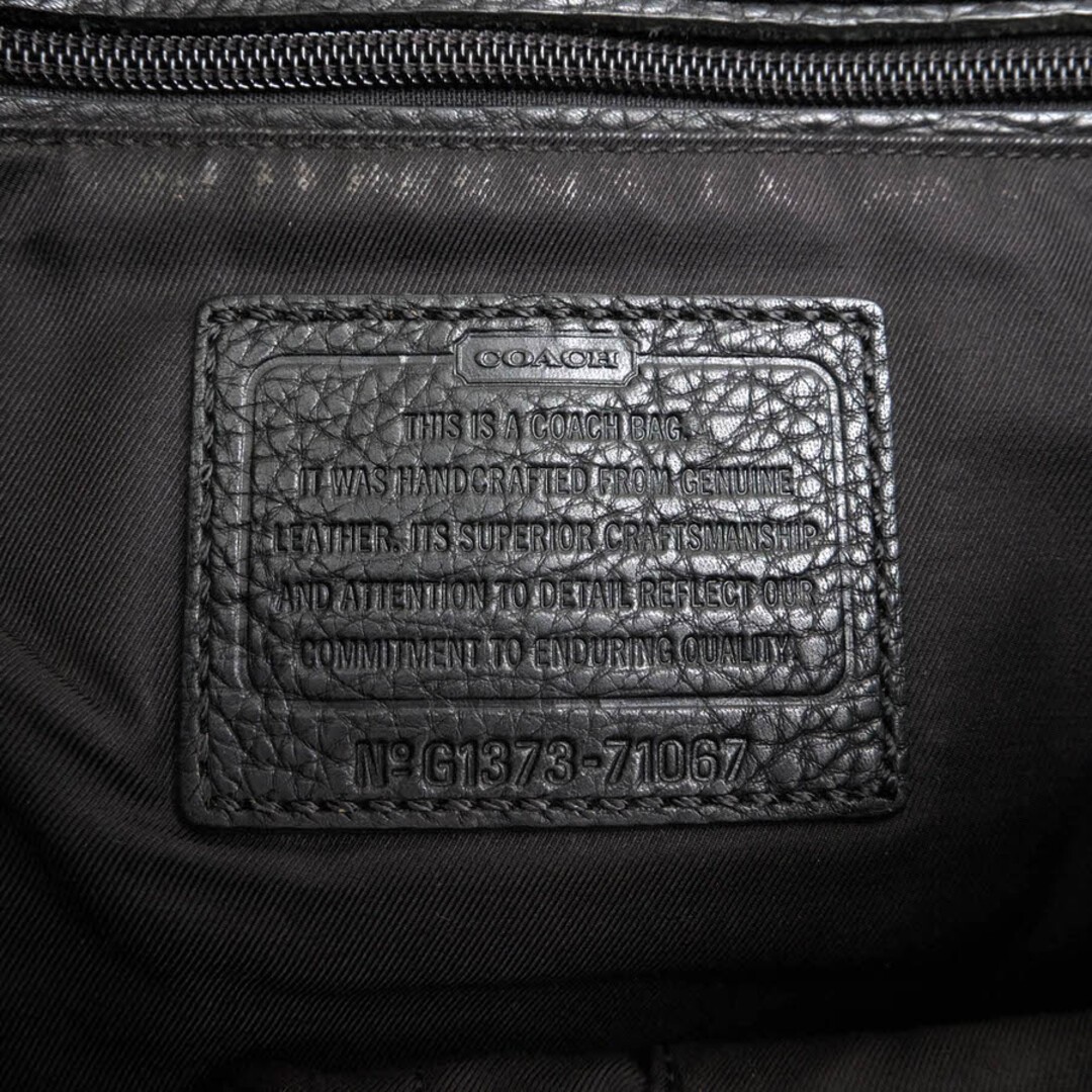 COACH Bleecker Metropolitan Pebble Leather Bag 71067 Black 40cm/15.7in