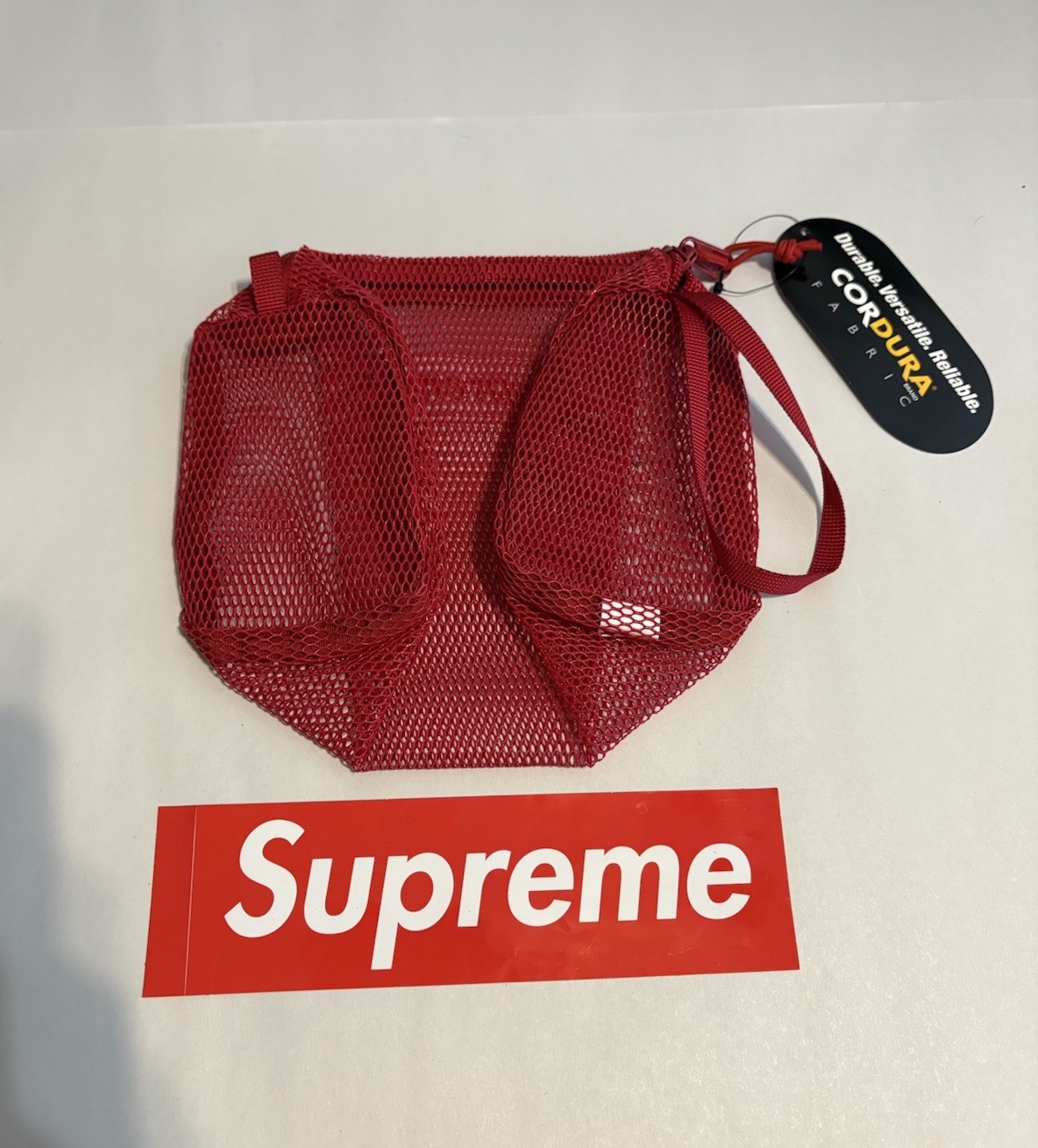 Supreme Mesh Utility Pouch Dark Red SS20 – Brand New With Tags