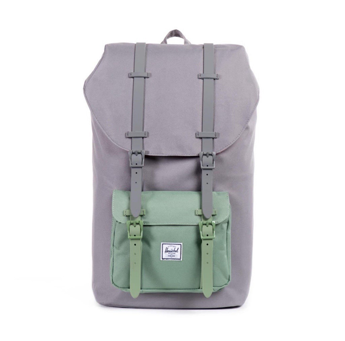 Herschel Little America Backpack Mid Volume 21L Grey & Teal Computer Hiking Bag