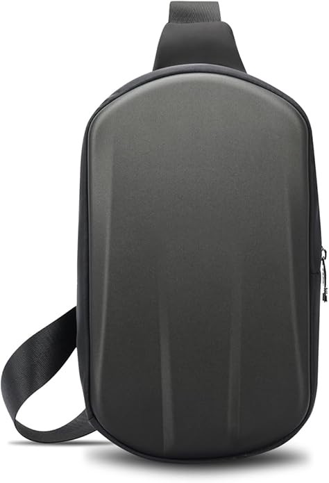 Hard Shell Crossbody Bag for Men Sling Shoulder Handbag