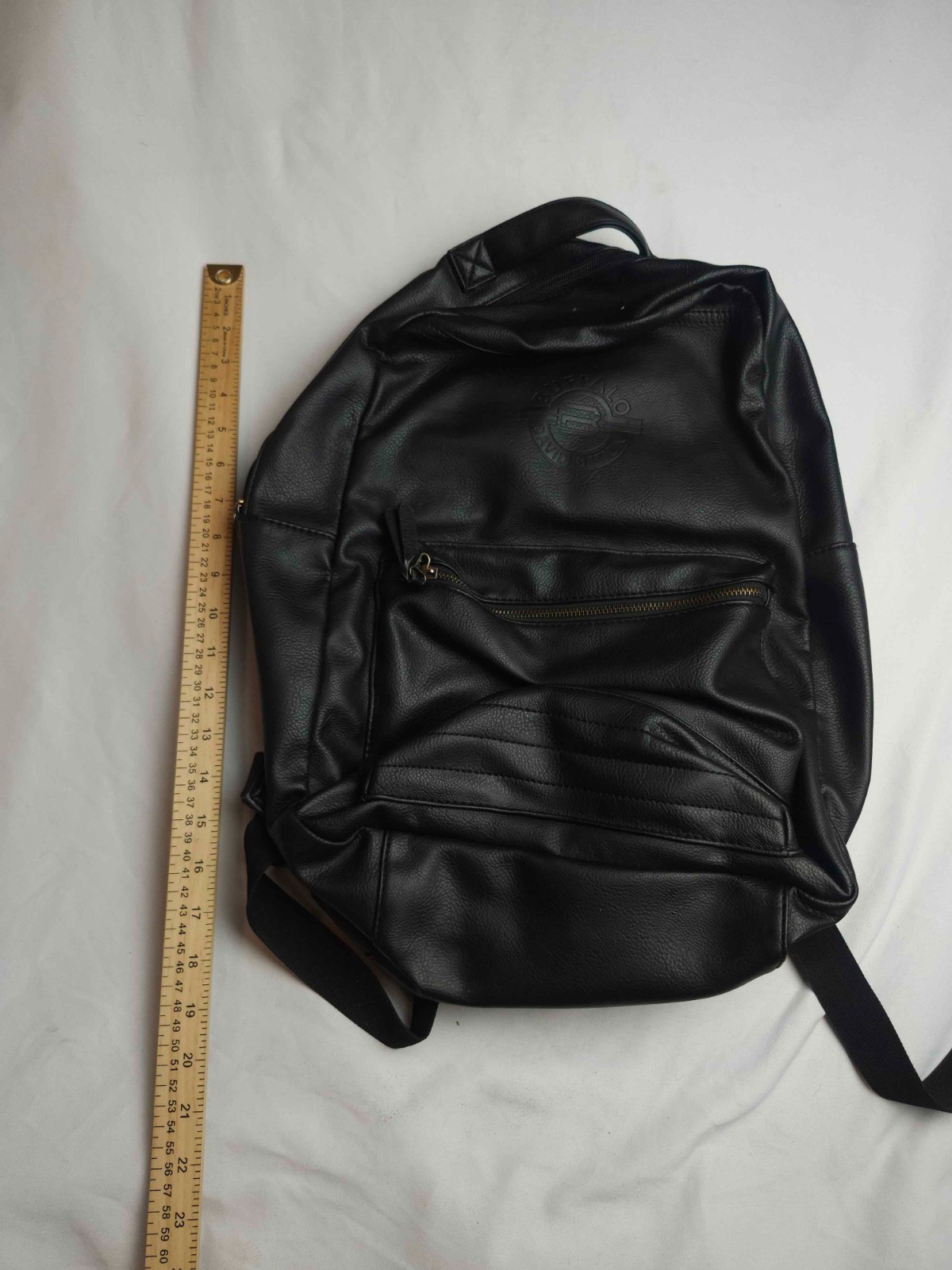 Buffalo David Bitton Backpack Black Faux Leather Modern Minimalist Urban Utility