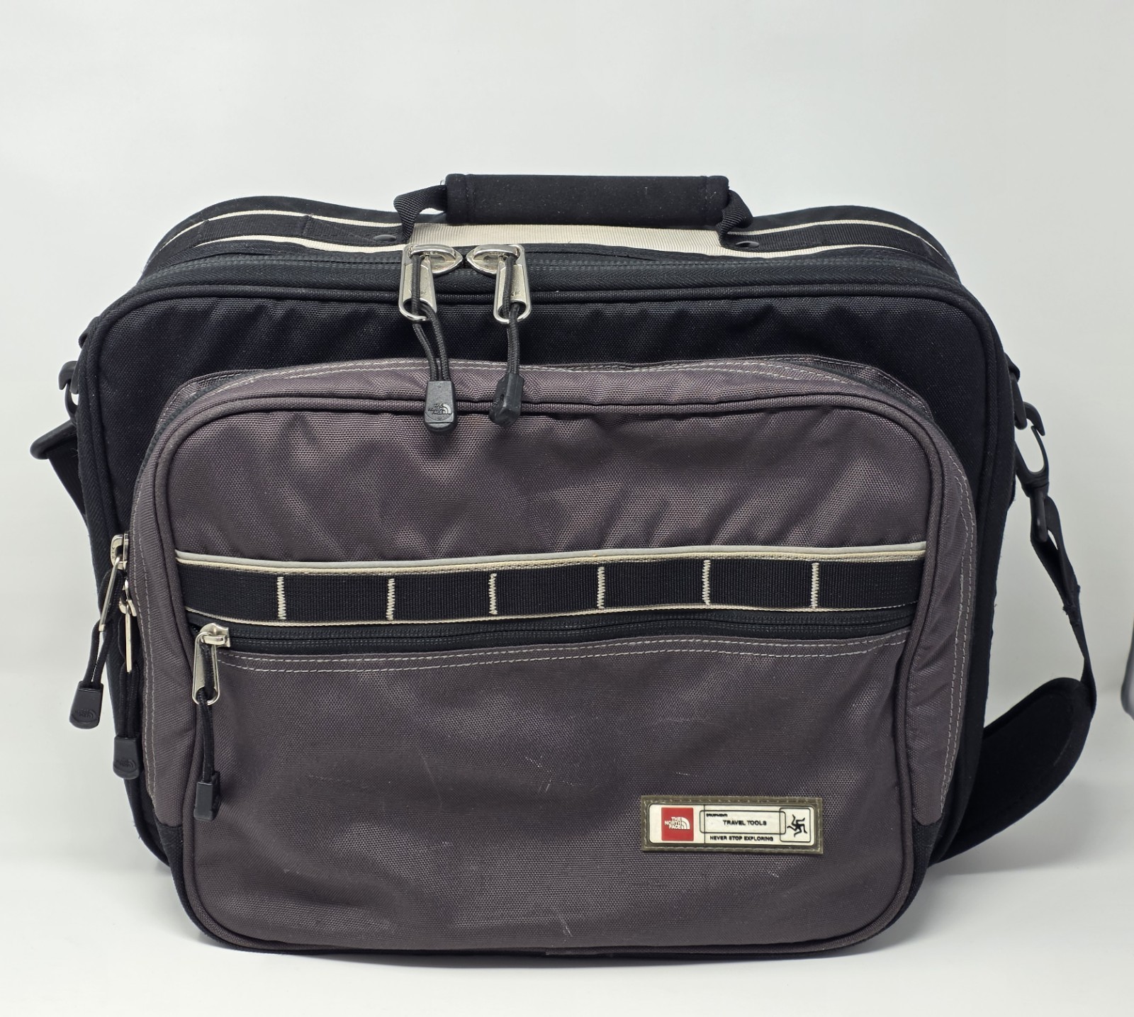 The North Face Travel Tools Shoulder Messenger Bag Organizer Black Gray Mechanic