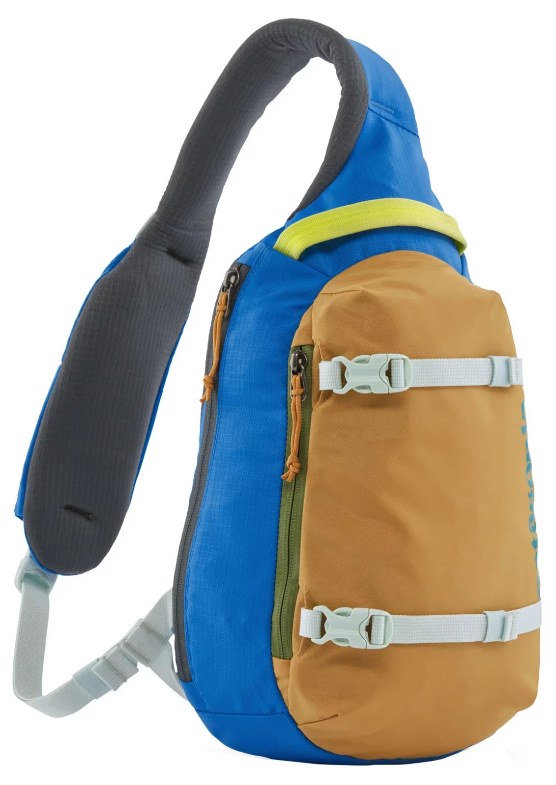 Patagonia Atom Sling 8L – Patchwork Vessel Blue – Lightweight Crossbody Pack Bag