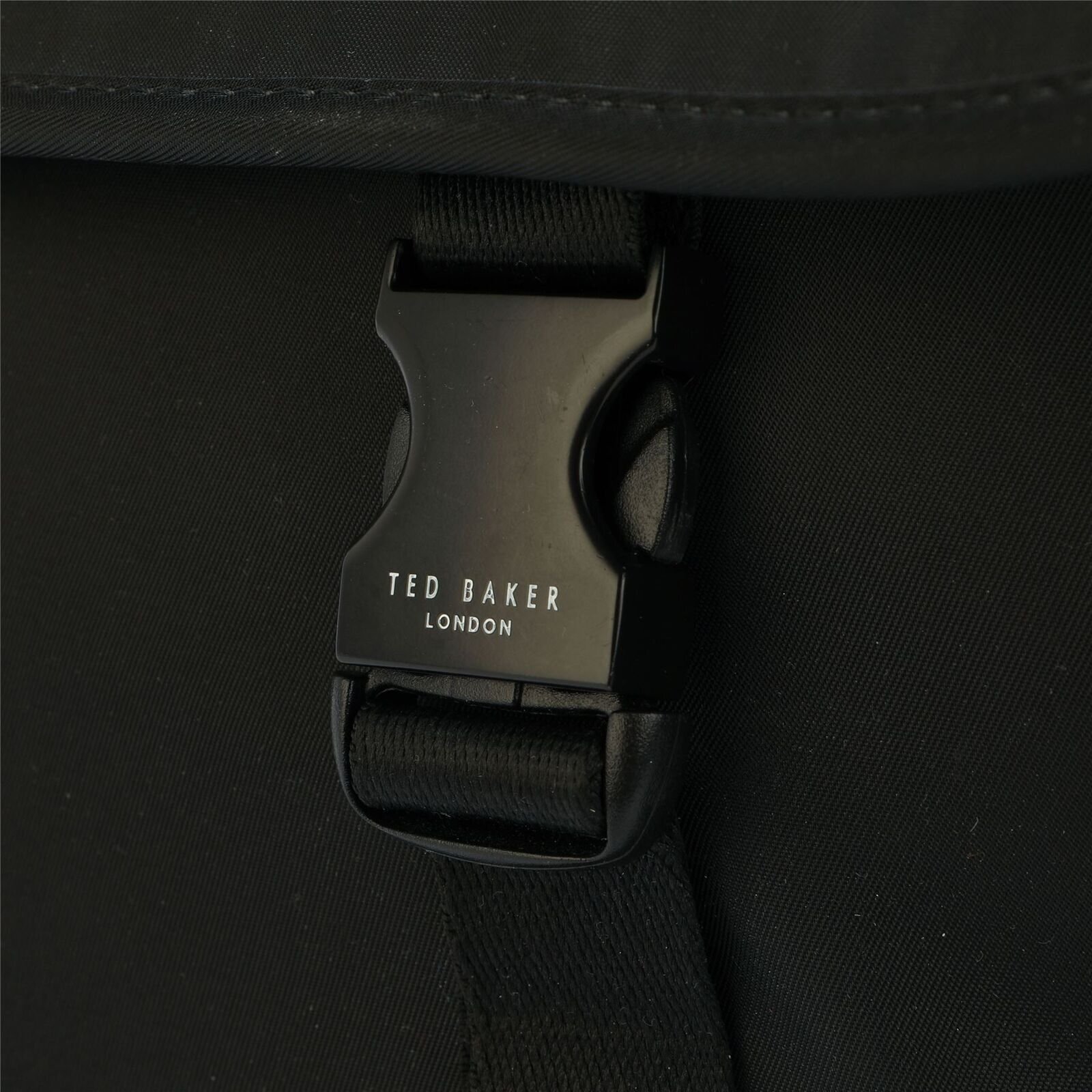 Ted Baker Macdui Commuter Messenger Satchel Bag in Black Satin Nylon