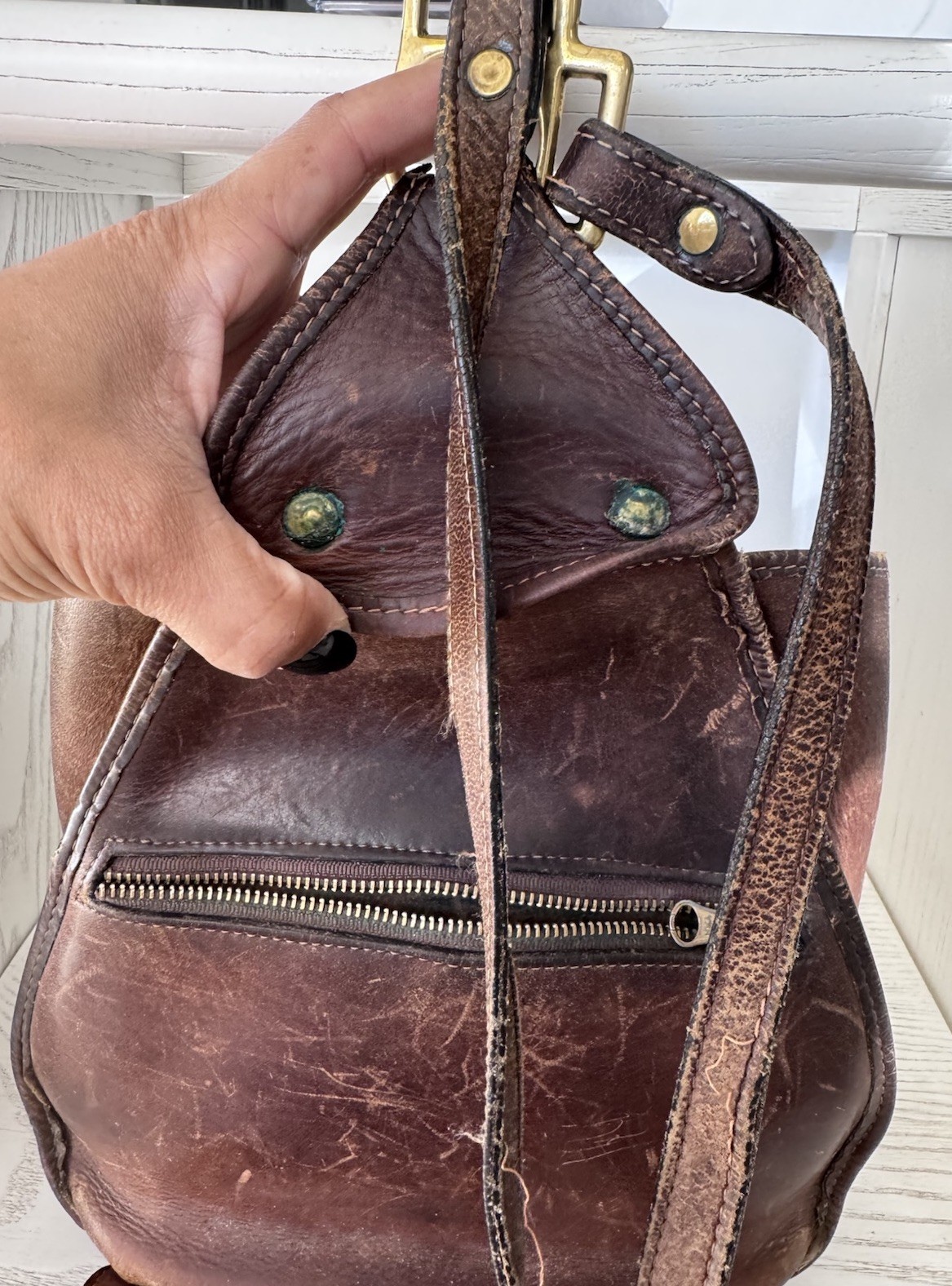 Vintage Duluth Pack Canvas Backpack Rucksack Brown Leather Flap Straps USA retro