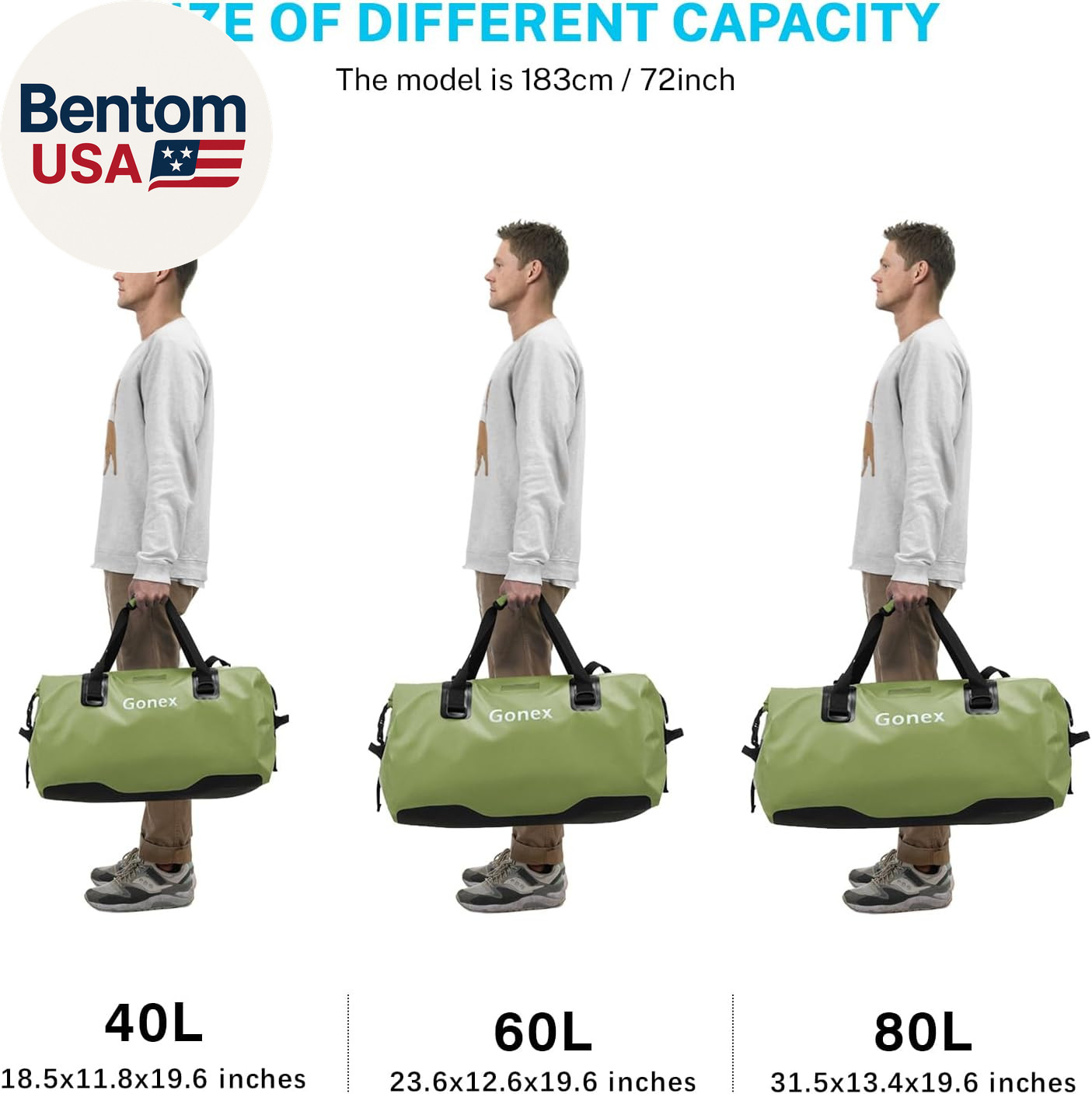 Extra Large Waterproof Duffle Travel Dry Duffel Bag Heavy Duty Bag with Durable
