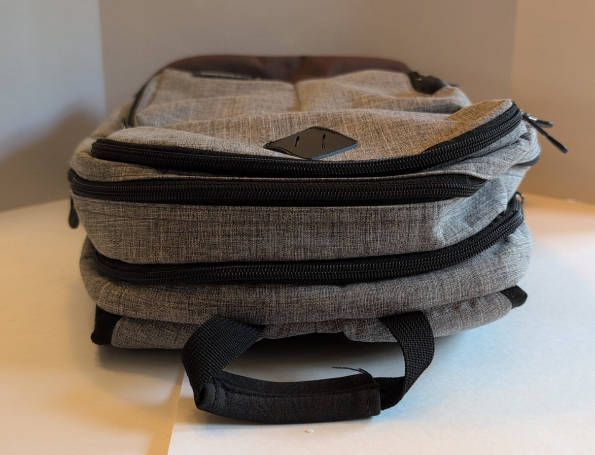 BONDKA 19.5″ Jumpstreet Backpack City Work School Travel Bag Heather Gray Pocket