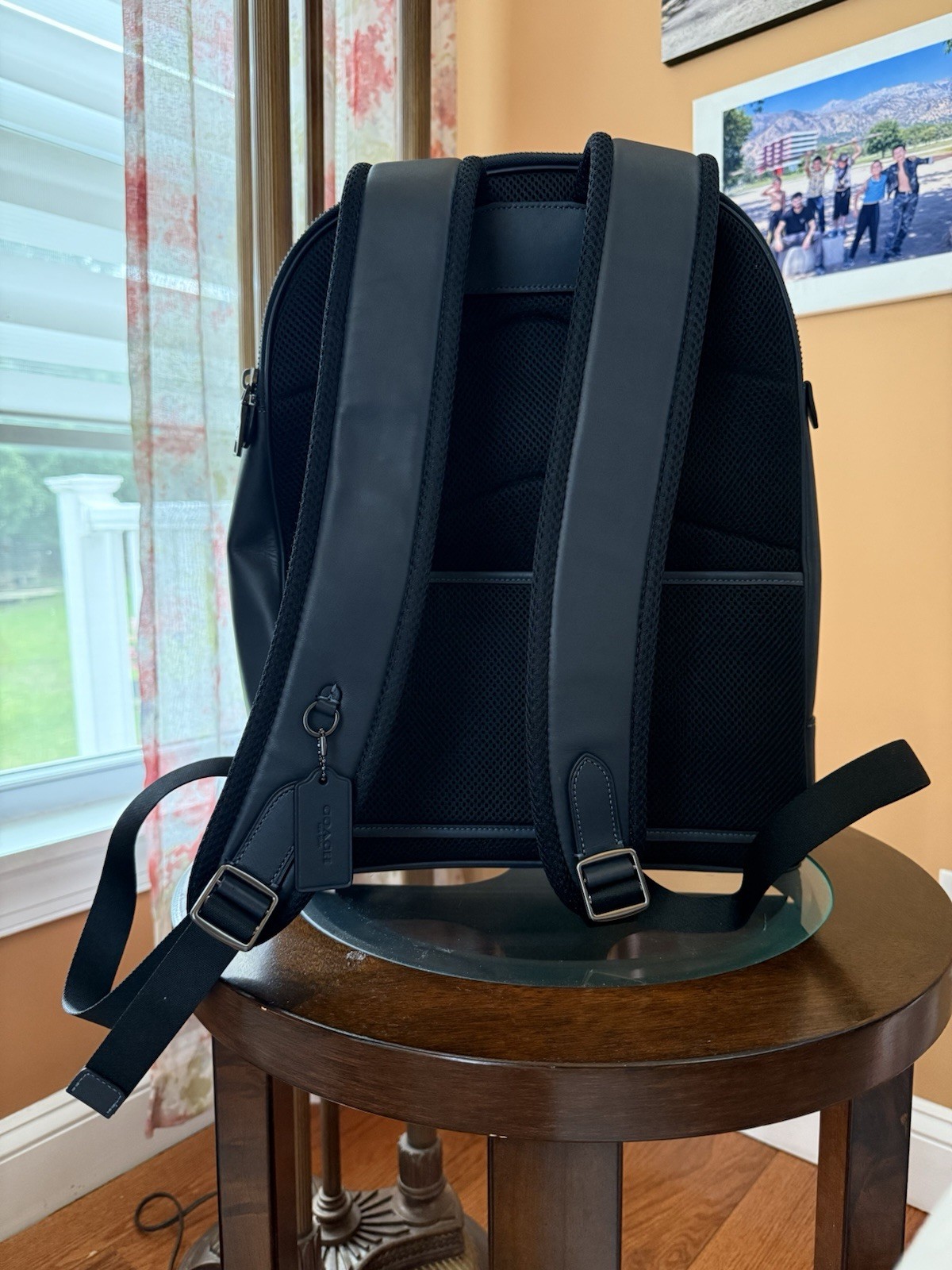 Coach Ethan Backpack Signature Canvas Midnight Navy Denim Leather Laptop Bag NWT