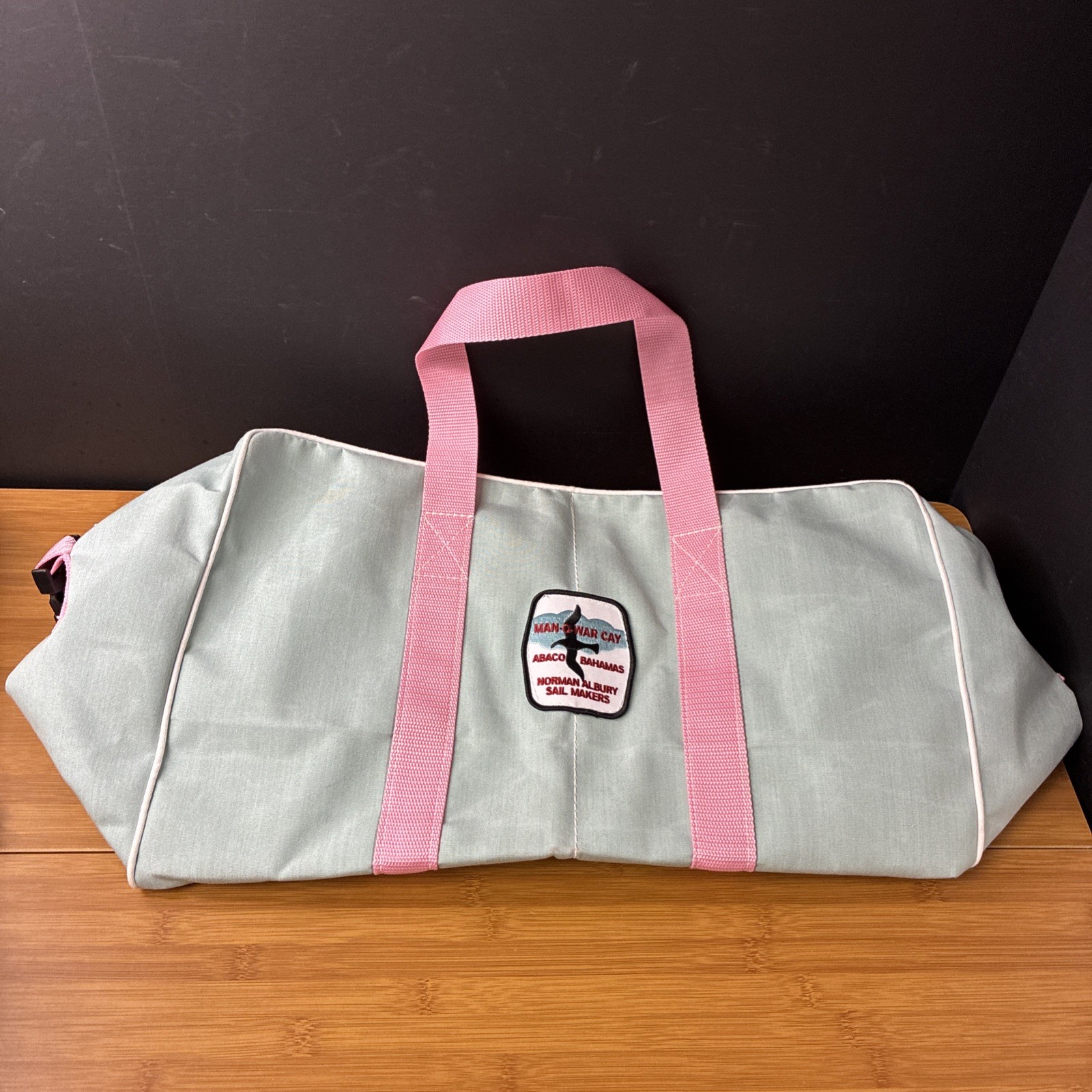 Norman Albury Sail Makers Man-O-War Cay Canvas Duffle Bag 19.5” x 12” x 9” New