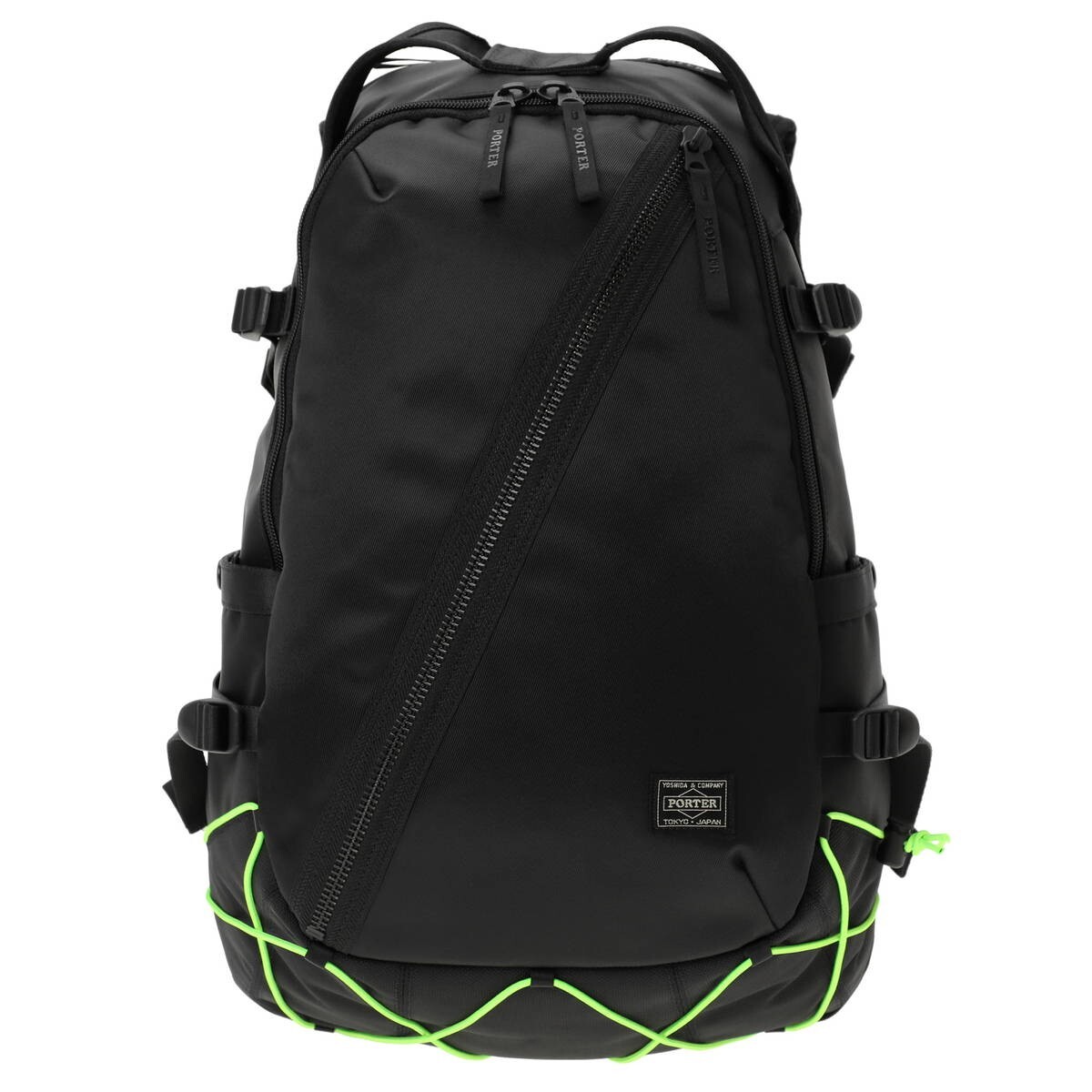 PORTER THINGS BACKPACK Black with Fluorescent FIDLOCK Nylon 32 x 50 x 20cm