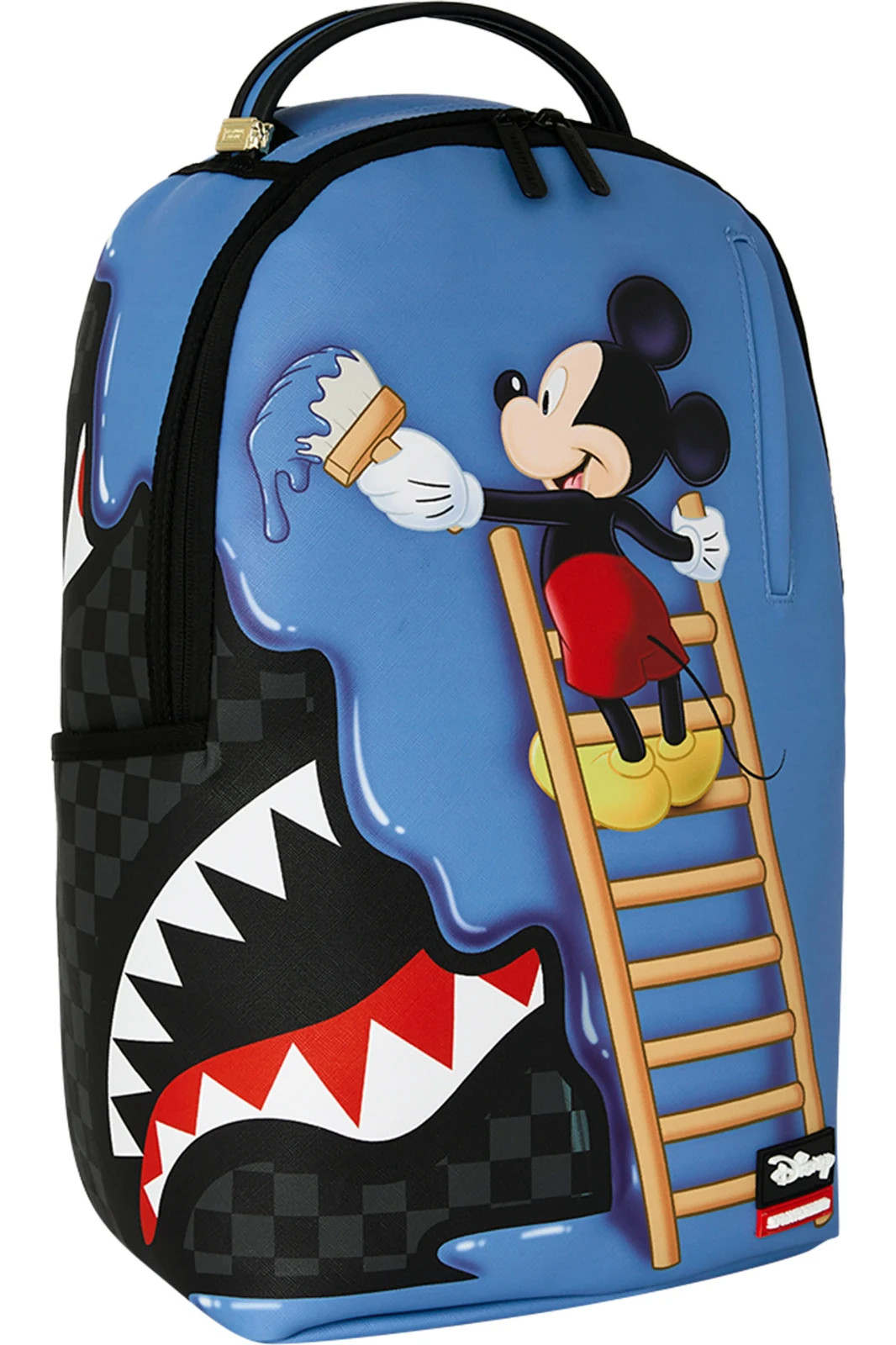 Sprayground x Disney Mickey Paint Backpack🔥New Black Bookbag Large School Bag