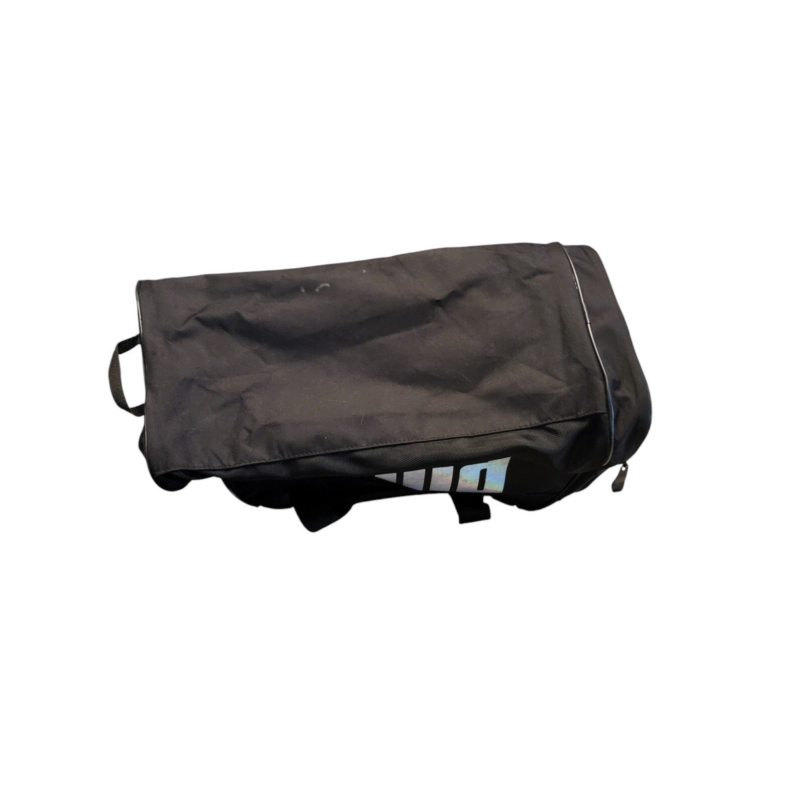 Puma Black Evercat Dispatch Duffel Bag. Dimensions: 17.3 x 12.6 x 1.5 inches