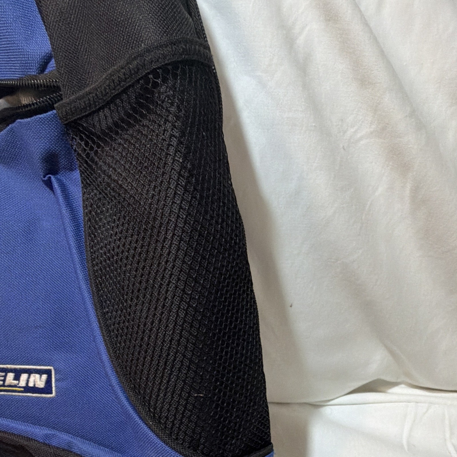 Michelin Racing Bibendum Single Strap Backpack BlueGreyBlk Multi Pocket Gemline