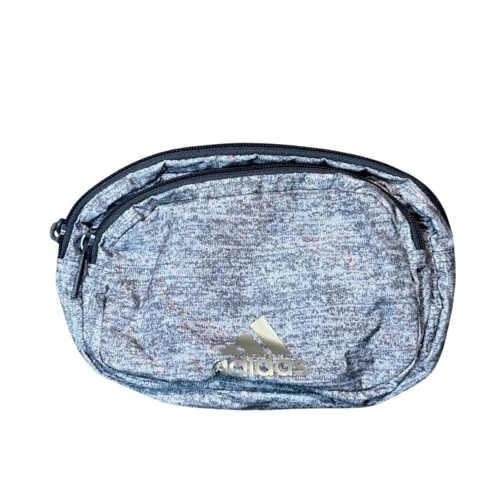 Adidas Fanny Pack Waist Bag Crossbody Heather Grey Athletic Travel Pouch