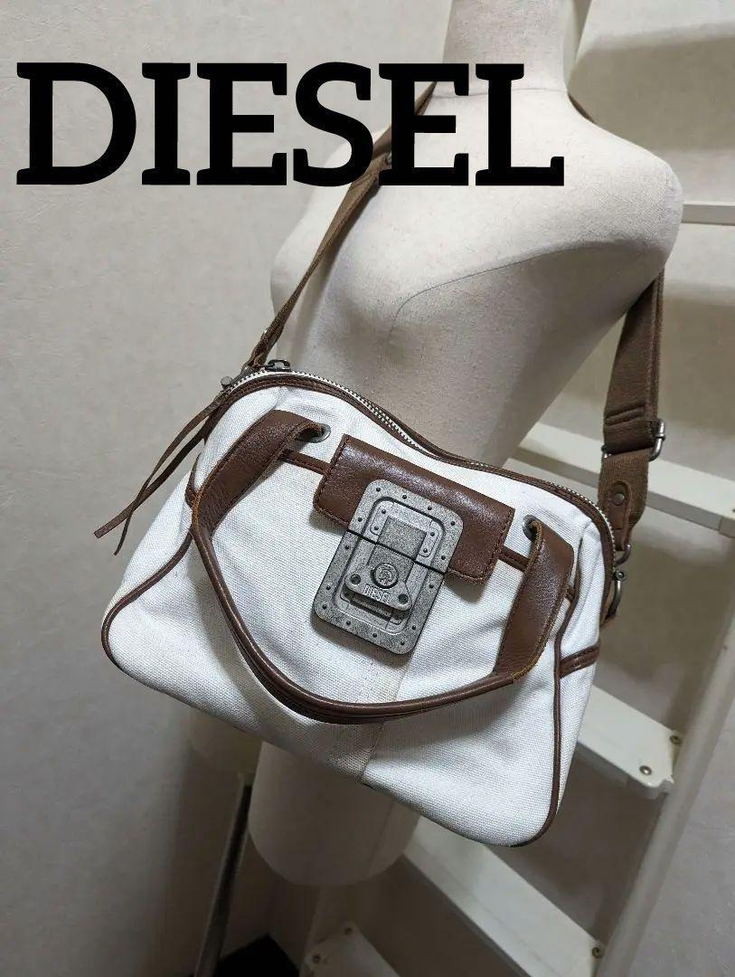 Diesel Men Canvas Fabric Vintage Processing Braveman Plate Logo Luxury Stylish