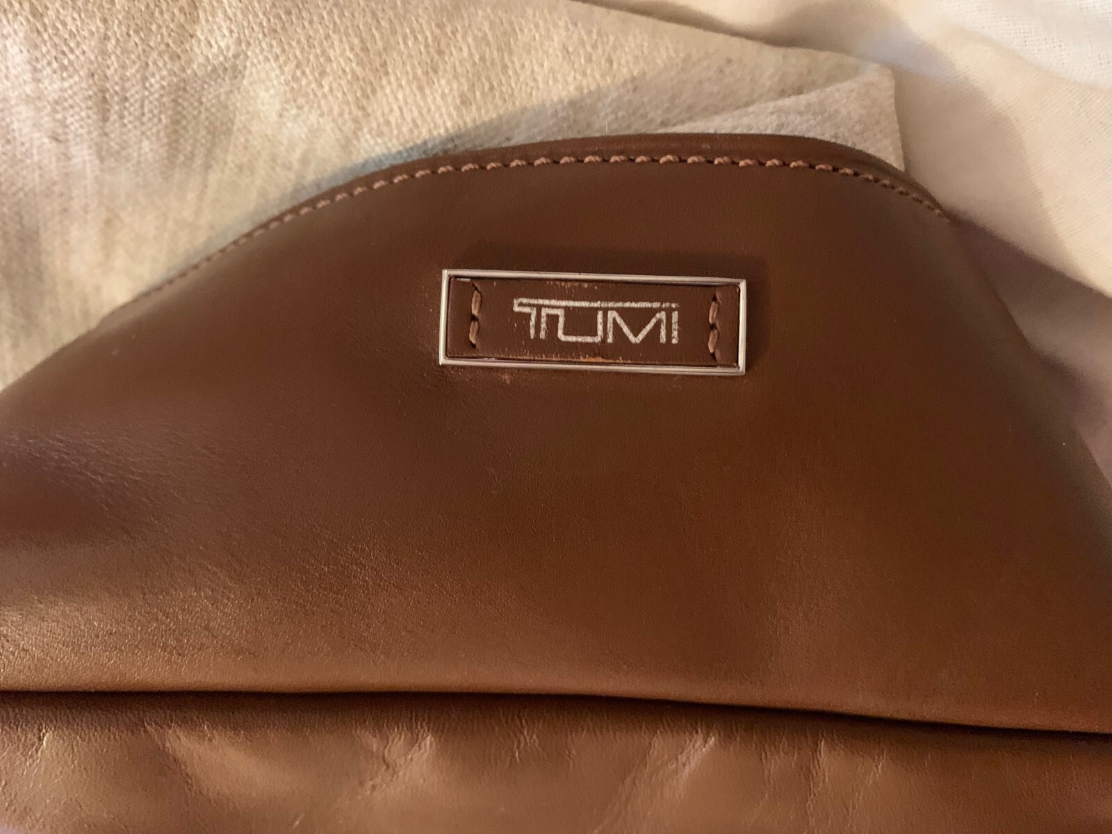 TUMI Alpha Linen Leather Travel Duffle Carry on Bag Tote Weekender Suitcase