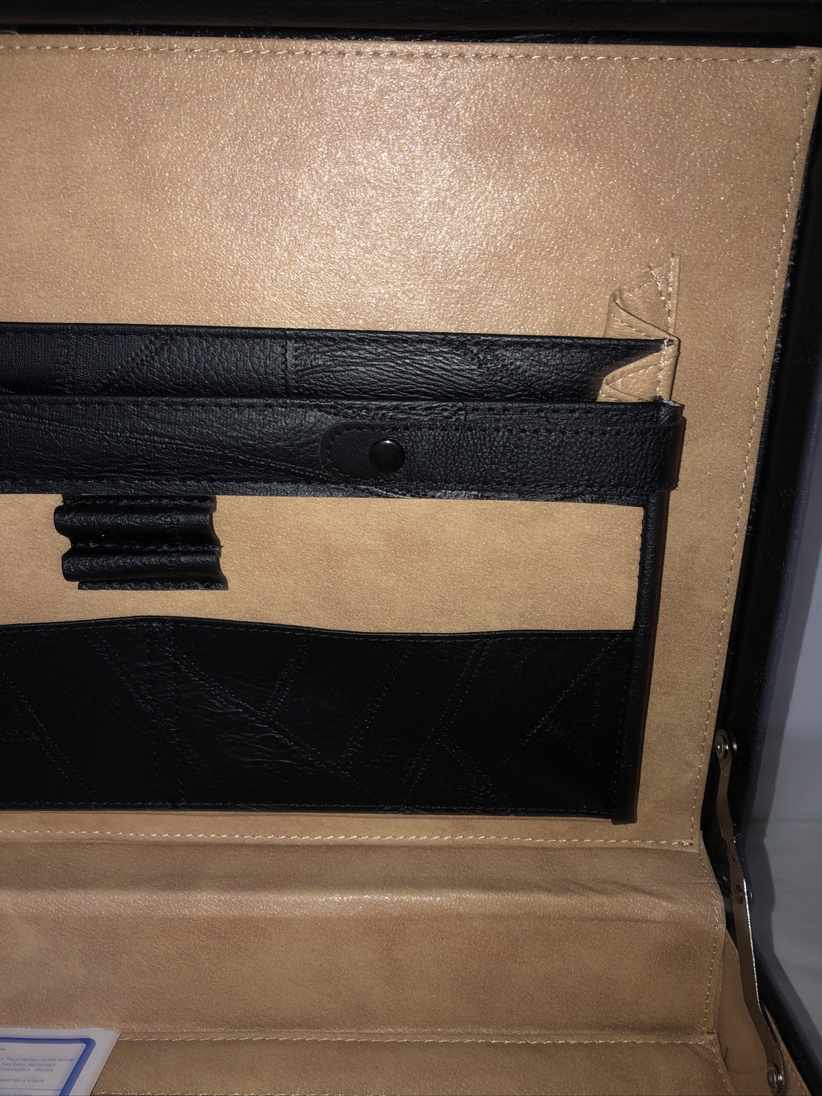 Black Briefcase Designer W/ Locks 12.5×17.5” Attaché Working Unused