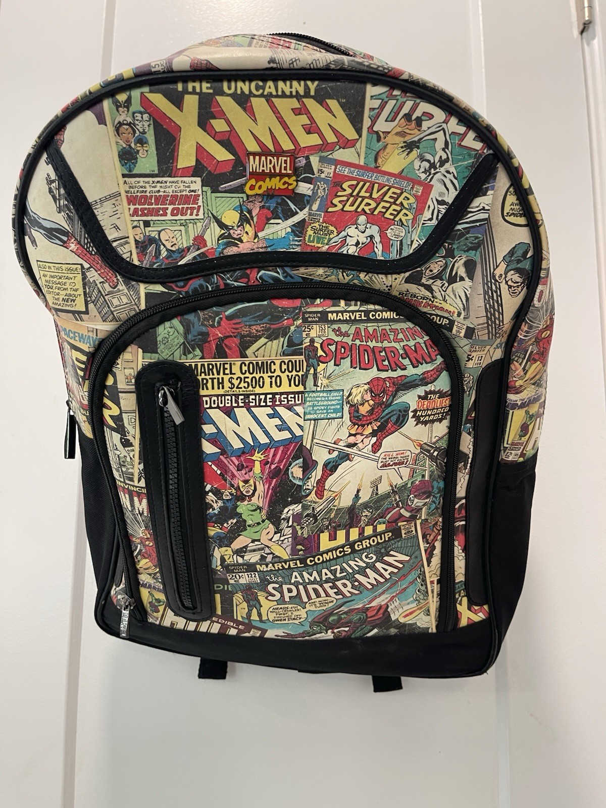 Marvel Comics X-Men Backpack With Comic Print Design Missing Zipper Pull