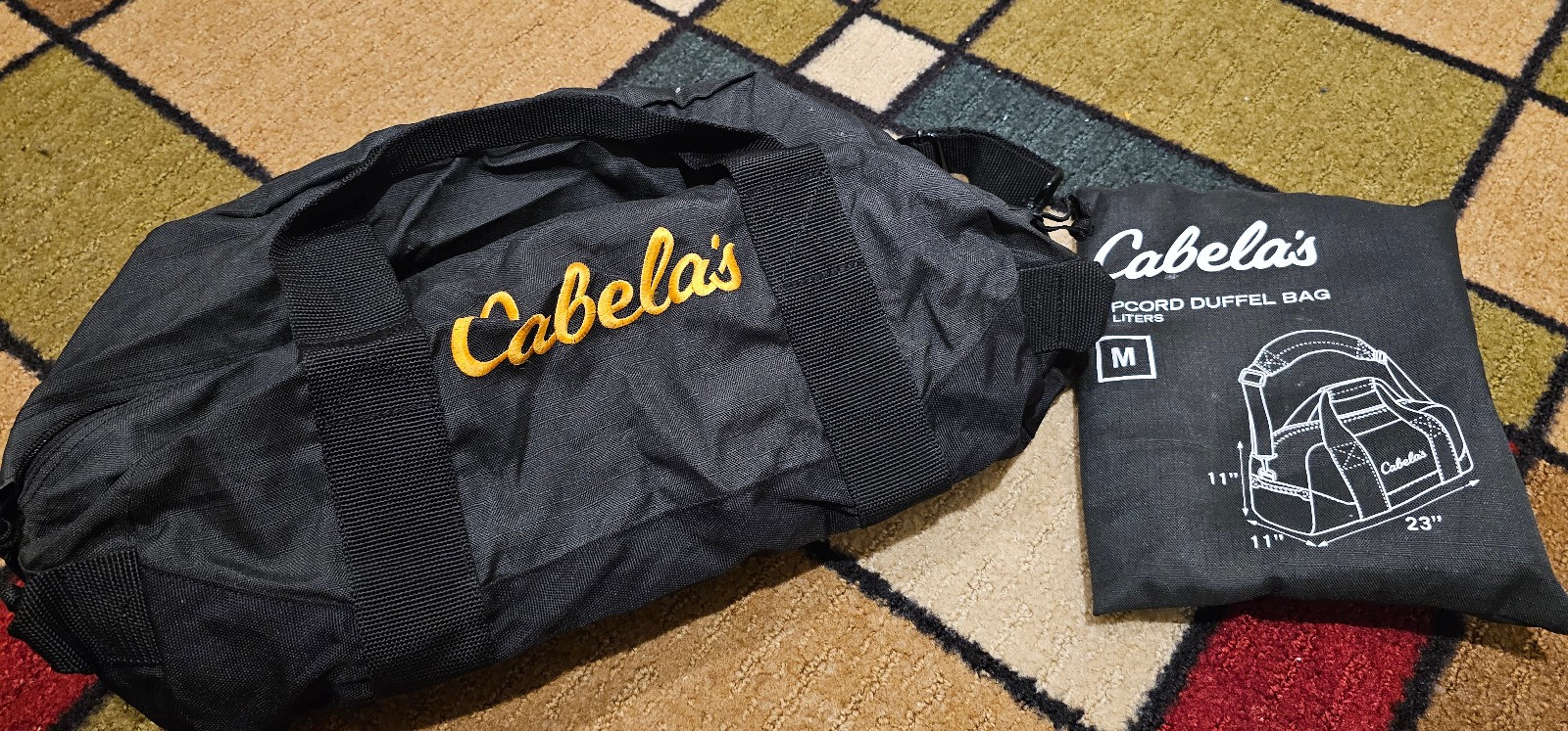 Cabelas Duffle Bag – Black