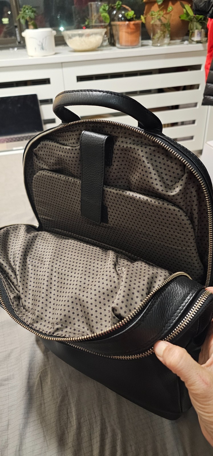 MOLESKIN Backpack, Leather, Plain Black