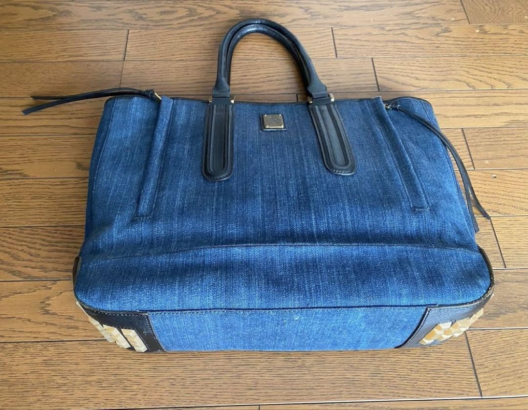 Diesel Men Denim Blue Braveman Tote Bag 41x13x35cm Luxury Casual Italian Fashion
