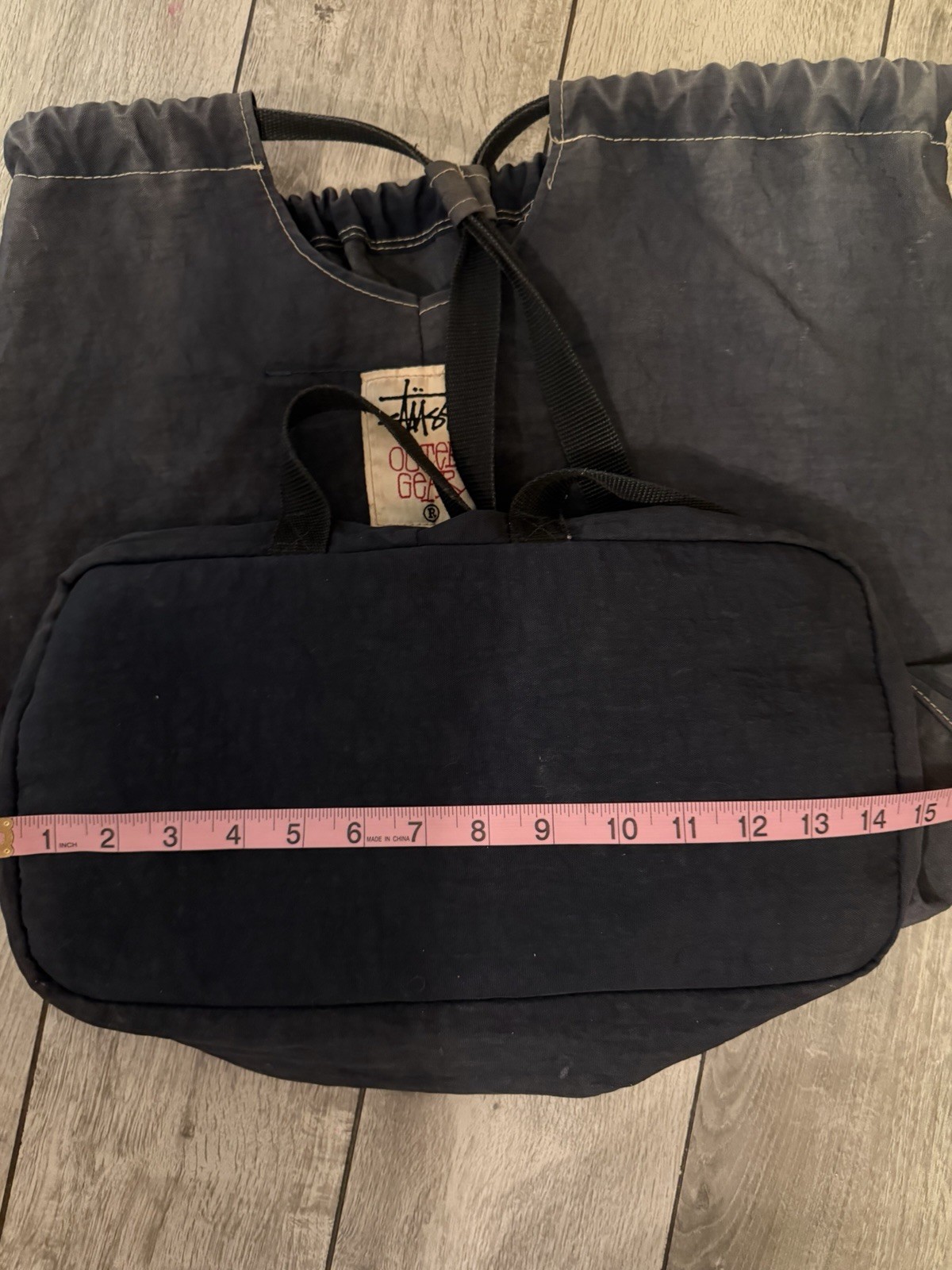 Rare Archival Vintage 90s Stüssy Outer Gear Oversized Nylon Sling Duffel Bag