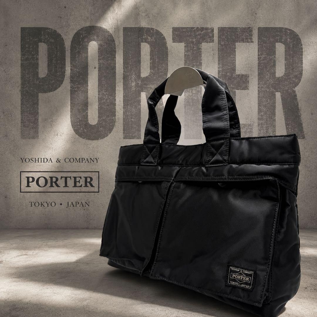 PORTERTANKERToteBagBusinessBagHandbagBlackPorterTankerYoshidaBag
