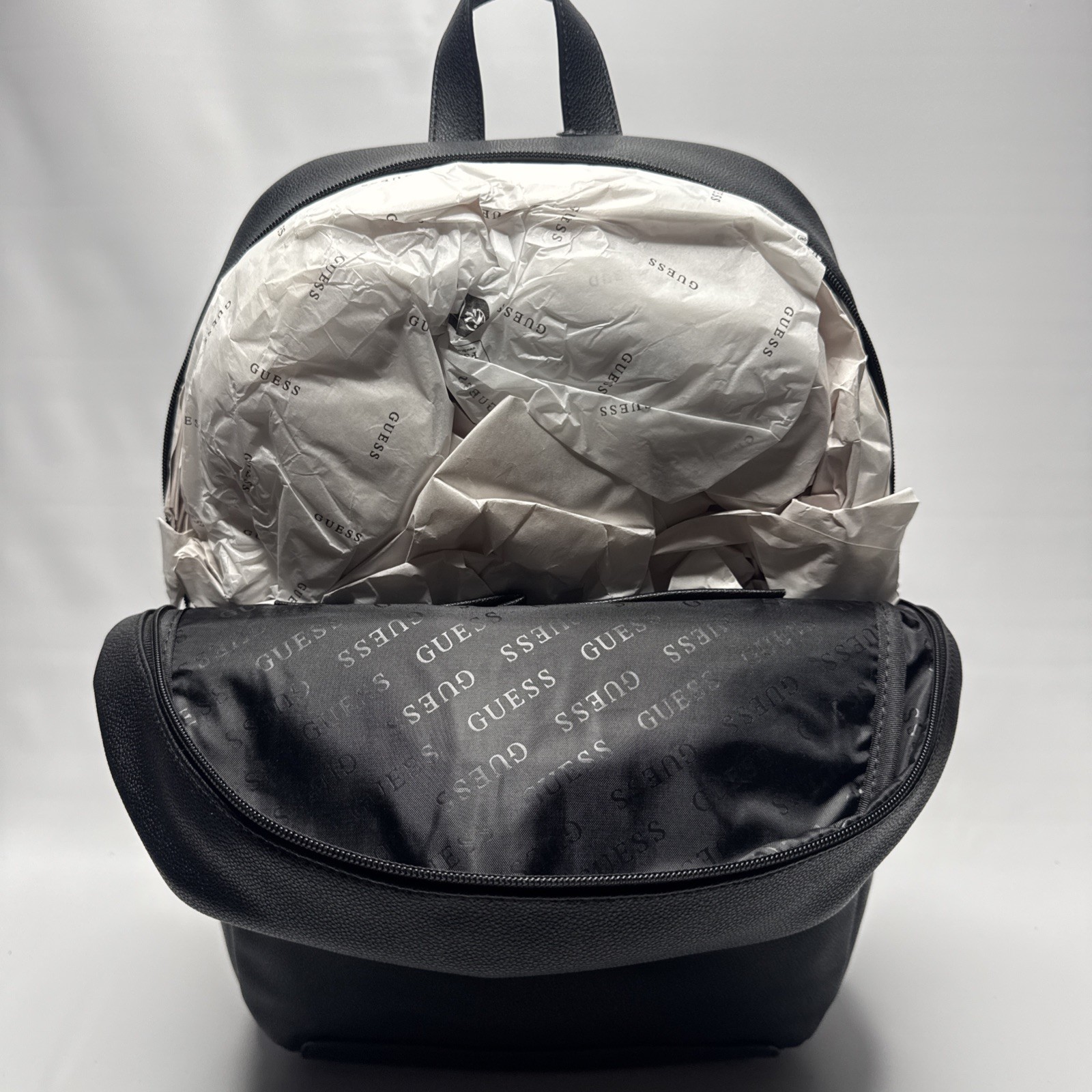 Guess Backpack With Front Latch Pocket Franco Black Style RPK909098 NWT