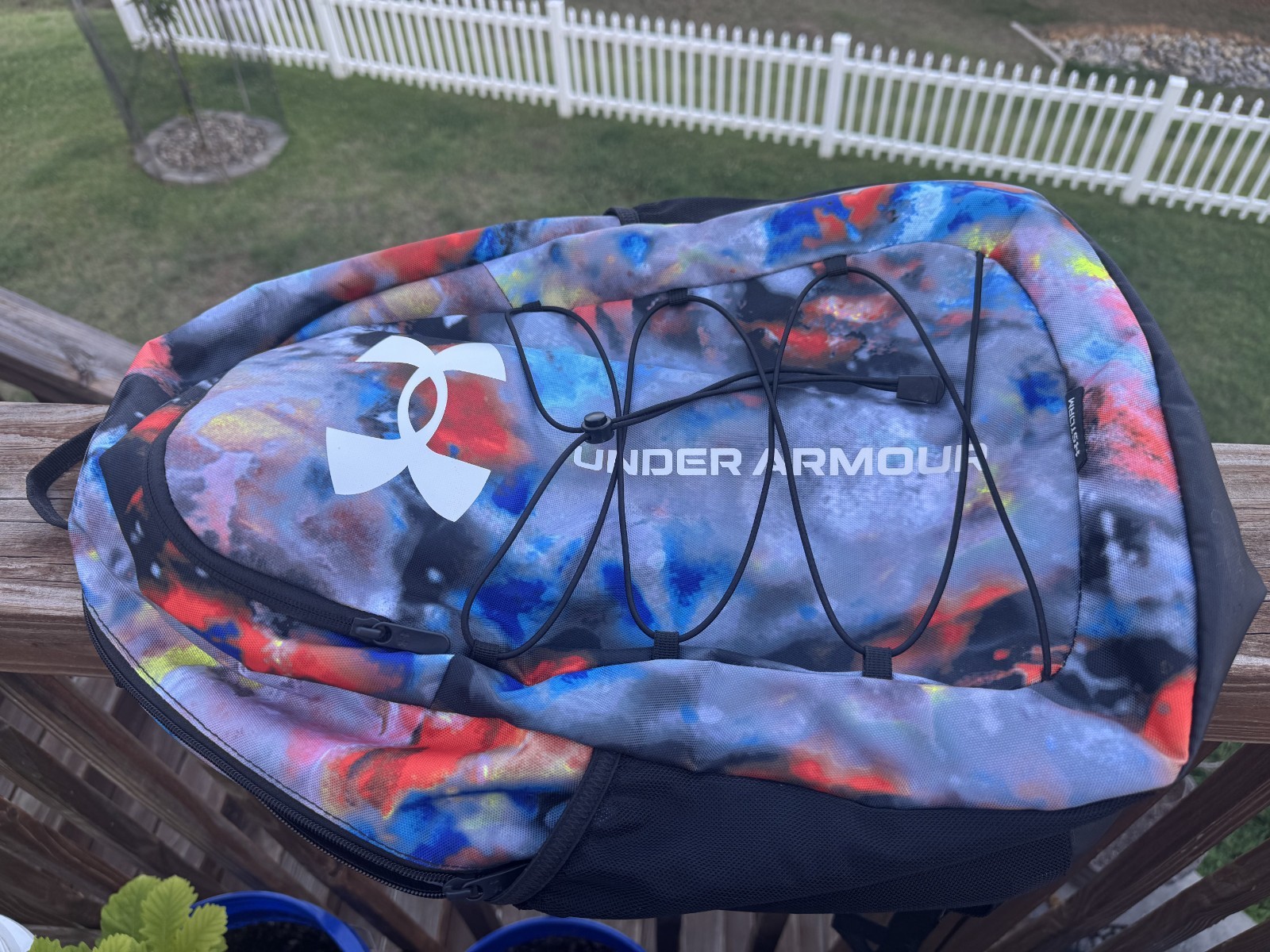 Under Armour Hustle 5.0 Backpack – Rare Multi Color Abstract Print – Style 13641