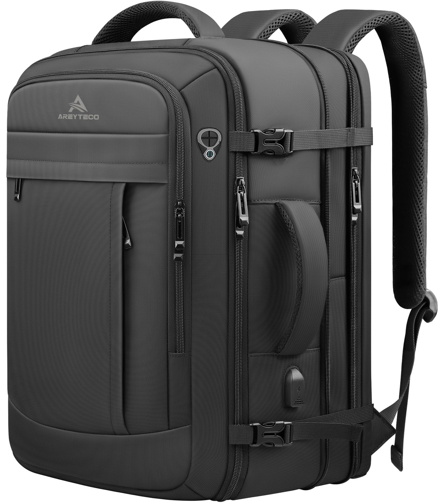 Travel Backpack, 50L Expandable Extra Large Laptop Backpack, Carry On Backpac…
