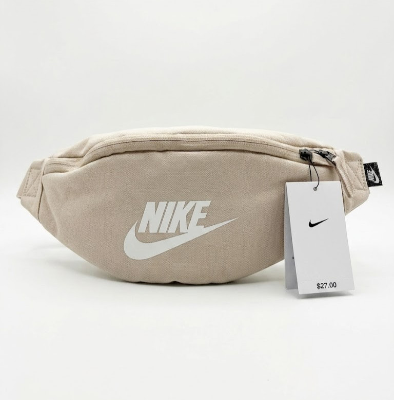 Nike Heritage Fanny Pack Waist Hip Pack Belt Bag Cream Light Orewood DB0490-104