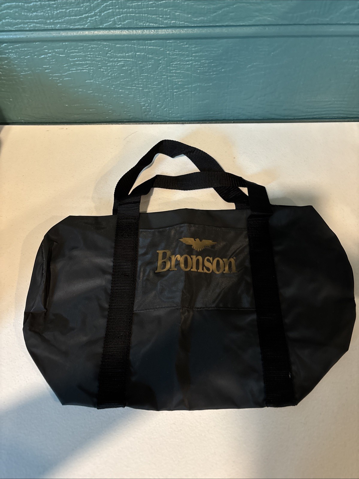 Bronson 16.5 x 8 x 10 Black Nylon Round Small Duffel Bag