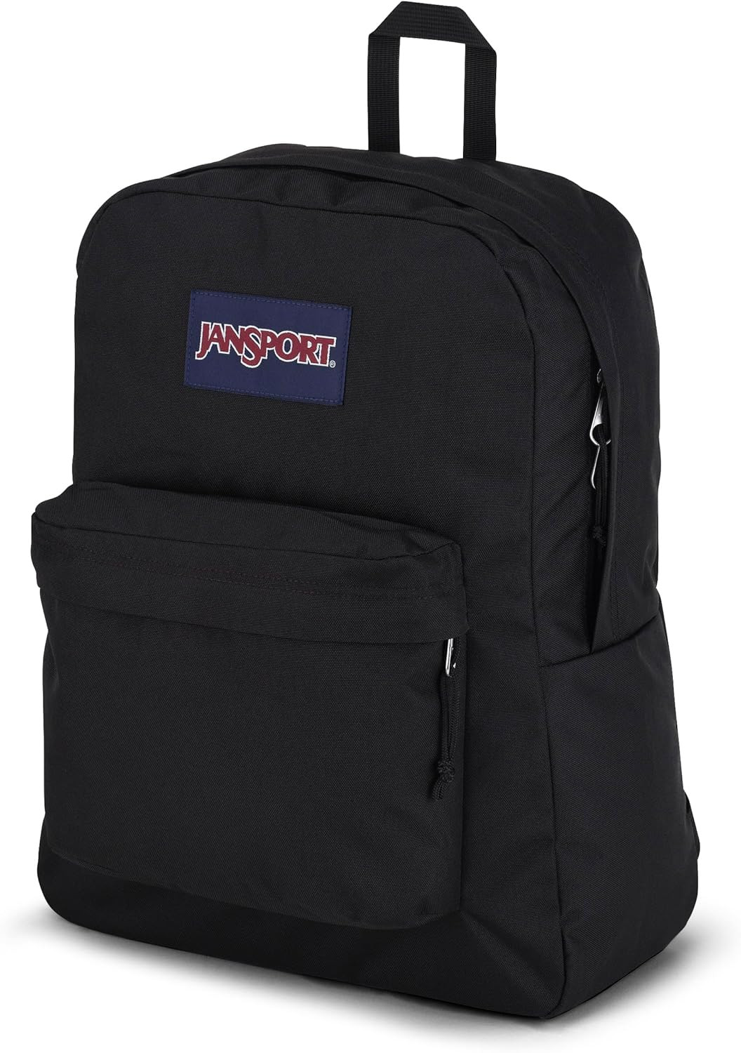 SuperBreak One Backpack – Durable Lightweight Bookbag with Organizer Pocket, Bla