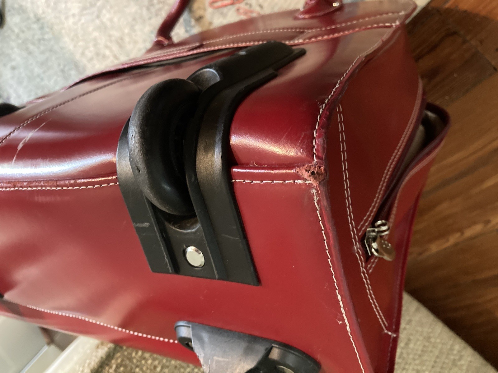 McKlein EDGEBROOK | 15” Leather Wheeled Laptop Briefcase