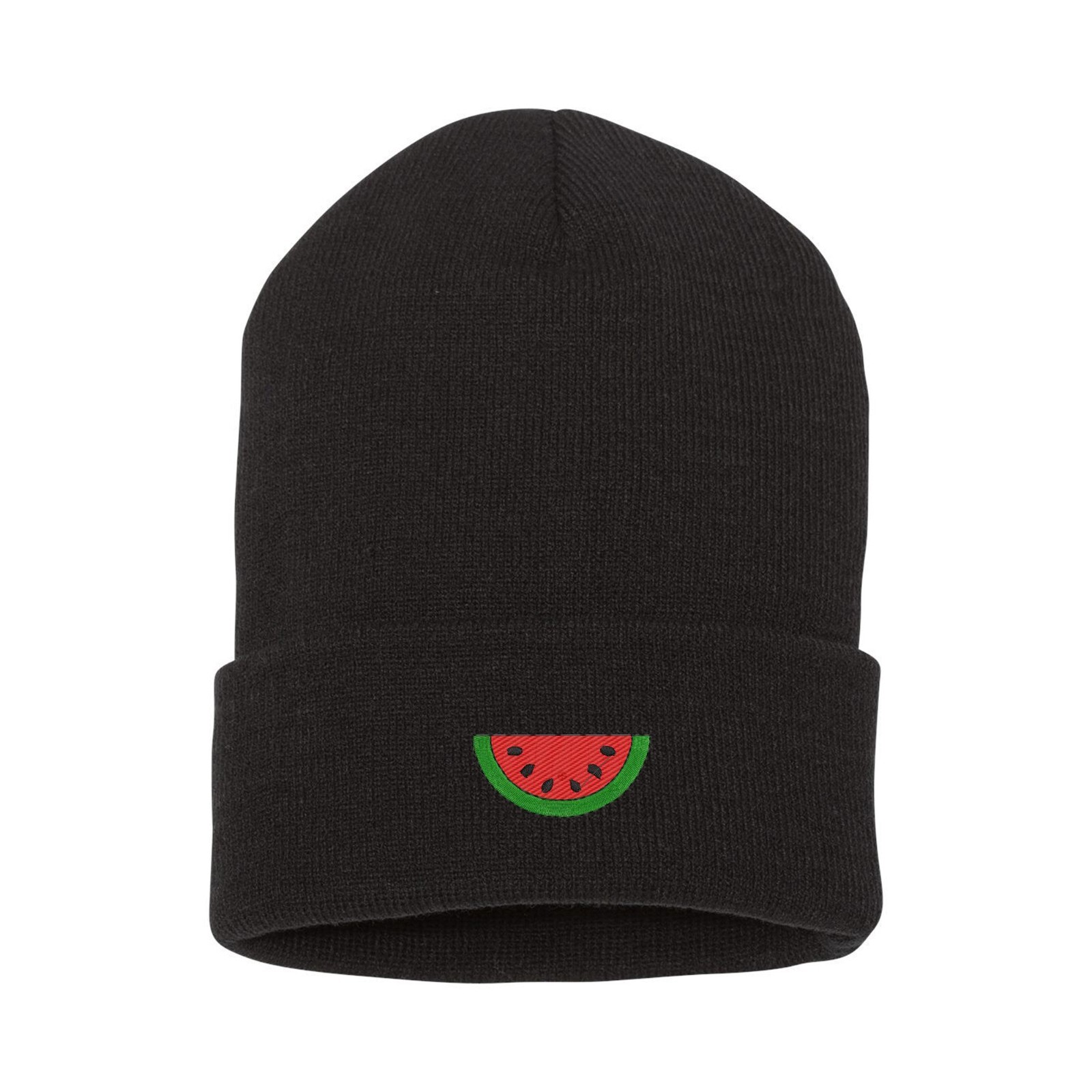 Watermelon embroidered beanie hat, custom beanie hat