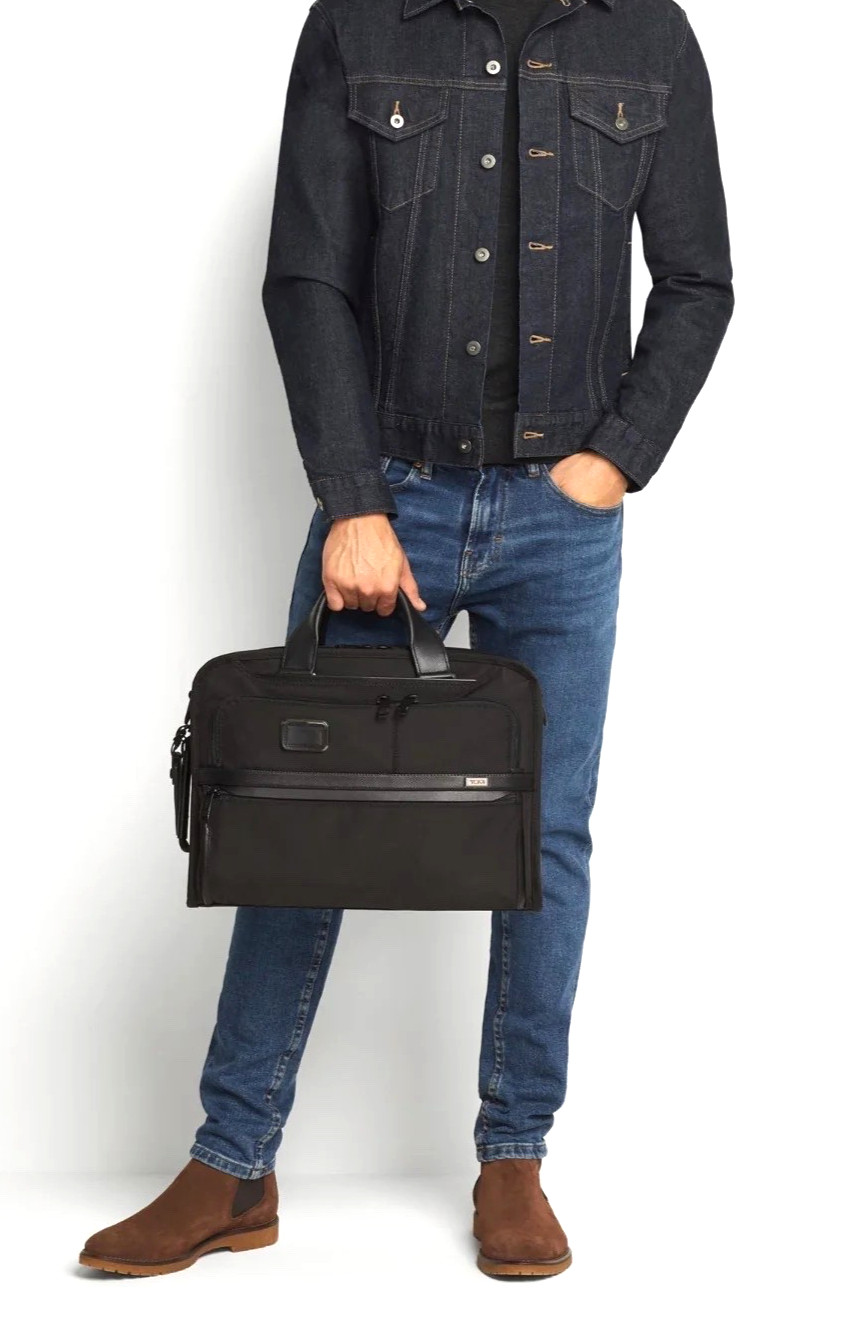 Tumi Alpha 3 Slim Three Way Backpack Briefcase Laptop Bag Nylon 2603182D3 $550