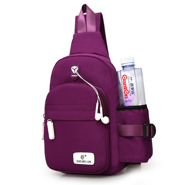 Men’s Women’s Nylon Chest Sling Bag Crossbody Shoulder Backpack Sport Satchel
