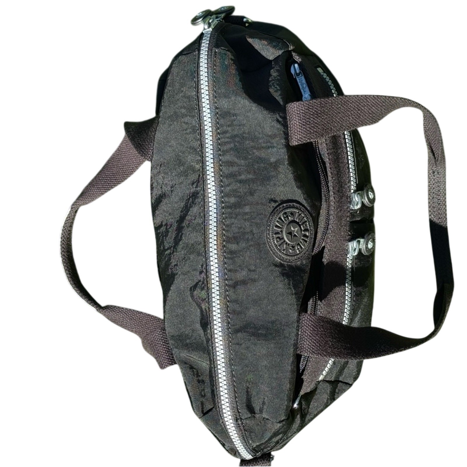 Kipling Black Nylon Shoulder Bag – Durable, Lightweight, Iconic Monkey Charm