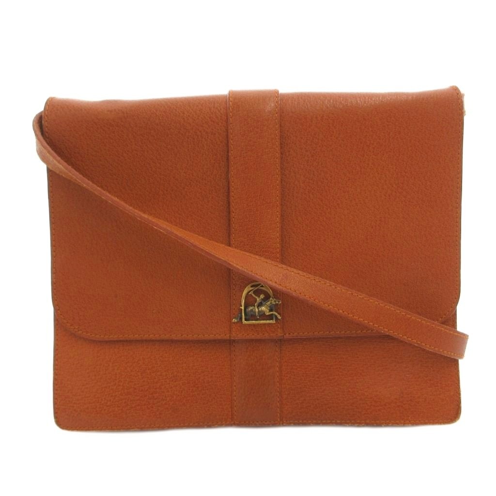 Ralph Lauren Leather Shoulder Bag Brown Vintage 24cm x 29cm Excellent Condition