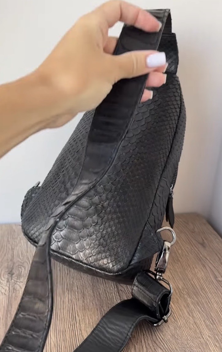 Genuine python leather bag for Men