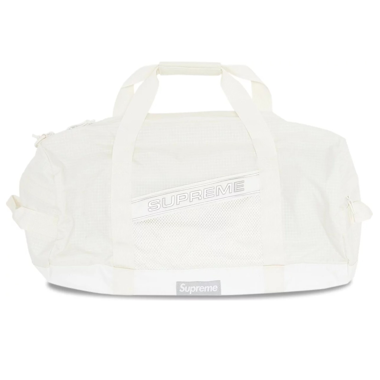 Supreme FW23 3D Logo Duffle Bag White