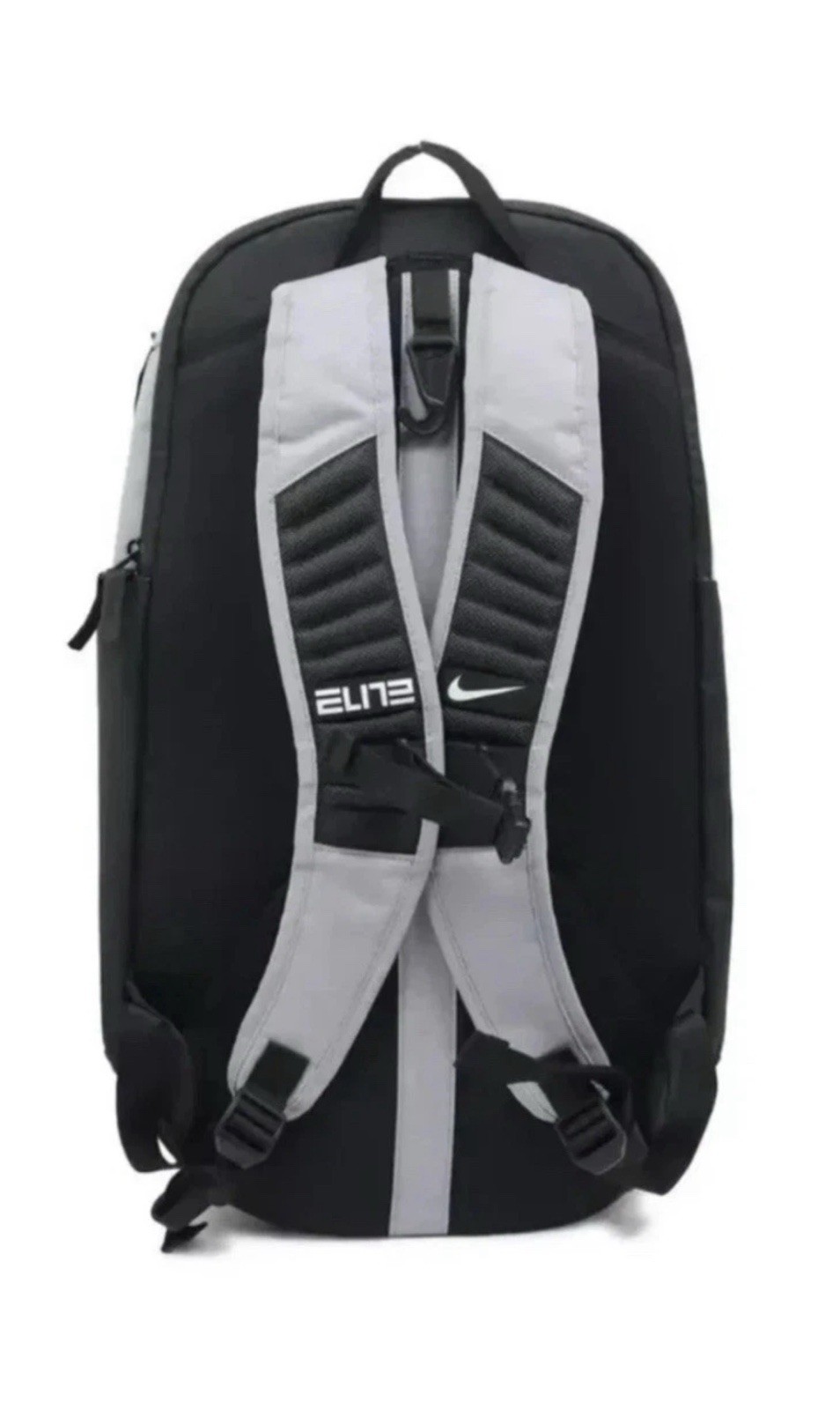Nike Hoops Elite Pro Backpack Cement Grey White Black Laptop School BA5554-012