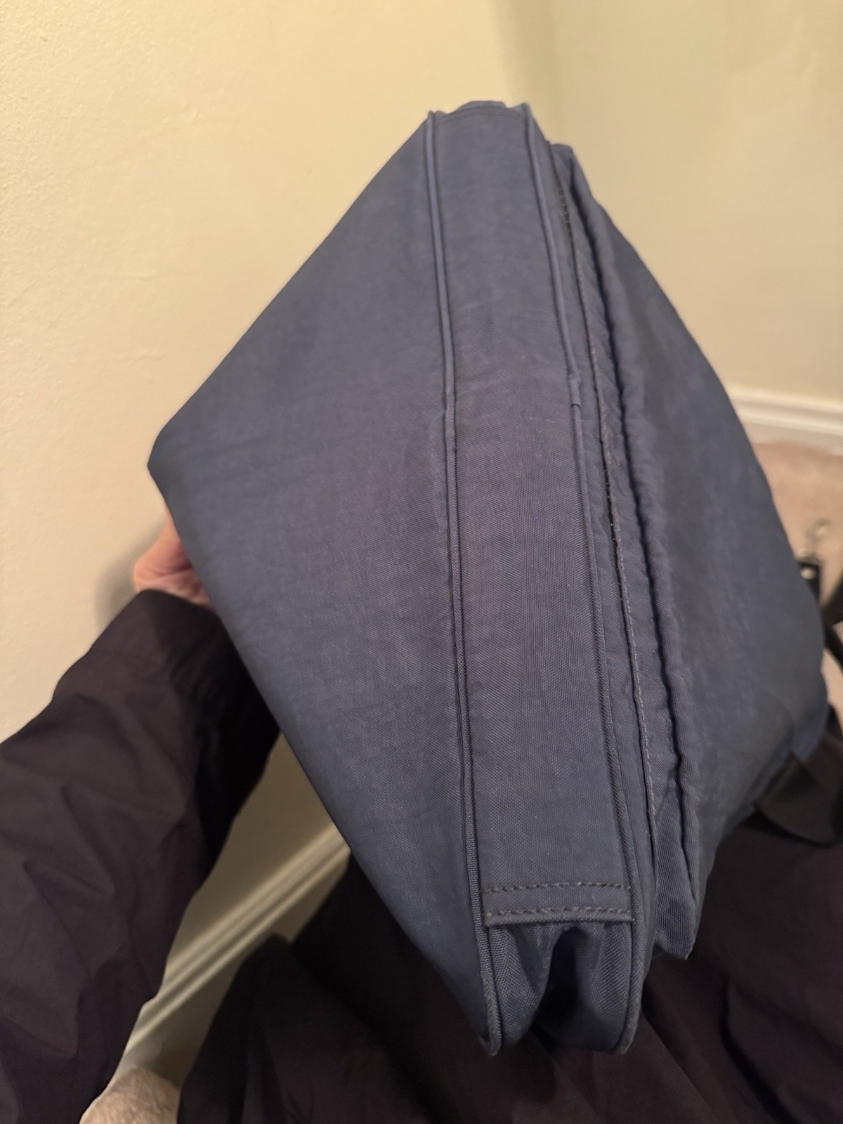 OG Washed Nylon Jack Spade Laptop Light Weight Brief Case Navy Blue With Strap