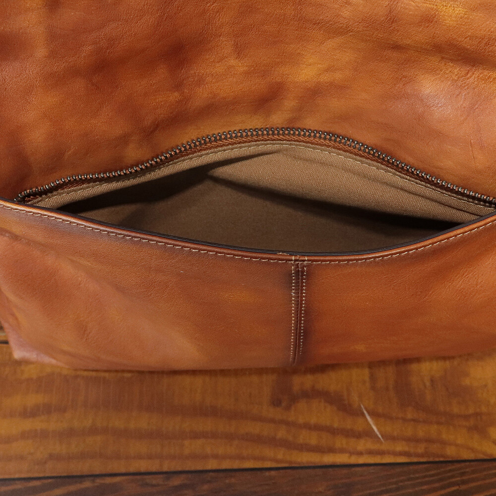 Genuine Leather Messenger Bag for Men Shoulder Bag Clutch bag Crossbody Purse