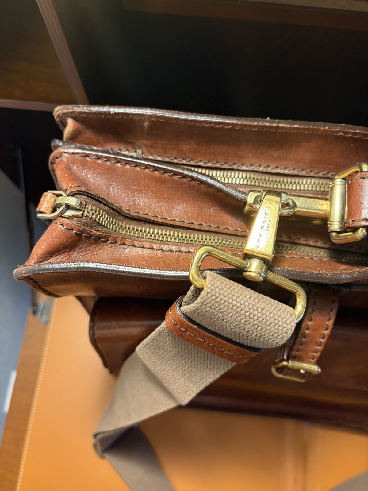 The Bridge Vintage Leather Briefcase & Umbrella Holder