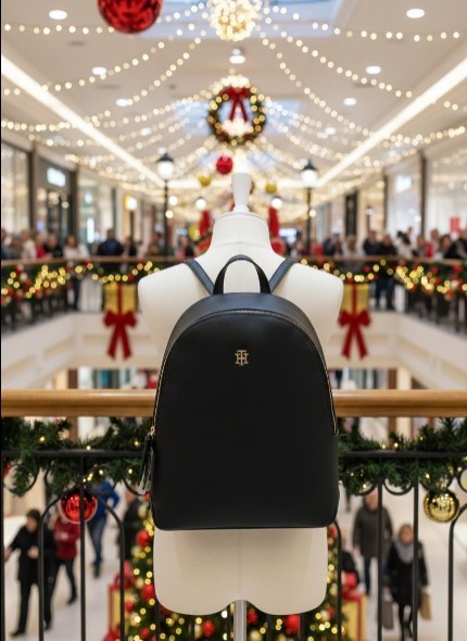 Tommy Hilfiger backpack polyurethane Water Resistant Travel Bag. Stylish